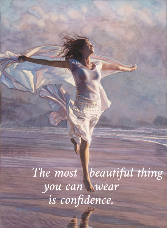           The most   beautiful thing   you can   wear  is confidence.